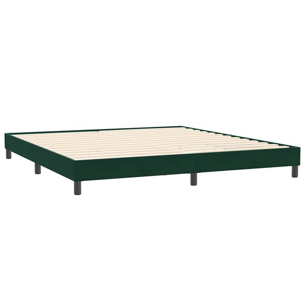 vidaXL Cadre de lit sans matelas vert foncé 200x210 cm velours