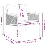 vidaXL Chaises de jardin avec coussins lot de 2 noir acier