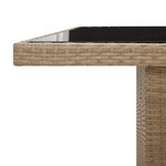 vidaXL Ensemble à manger de jardin et coussins 7 Pièces beige poly rotin