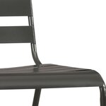 vidaXL Mobilier de salle à manger d'extérieur 9 Pièces Acier Gris foncé