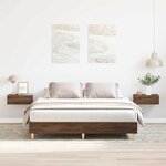 vidaXL Cadre de lit sans matelas chêne marron 140x200 cm