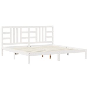 vidaXL Cadre de lit sans matelas blanc 200x200 cm bois massif