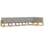 vidaXL Ensemble de canapés d'extérieur 6 pc Blanc et gris clair