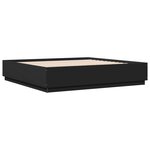vidaXL Cadre de lit sans matelas noir 200x200 cm
