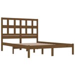 vidaXL Cadre de lit sans matelas marron miel 200x200cm bois pin massif
