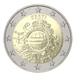 2 euros commémorative Estonie 2012 - 10 ans de l'euro.