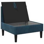 vidaXL Canapé moyen avec rangement Bleu Velours