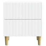 vidaXL Cabinet de chevet Blanc 43 x 34 5 x 48 cm Bois d'ingénierie