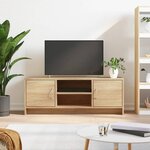 vidaXL Meuble TV chêne sonoma 102x30x37 5 cm bois d'ingénierie