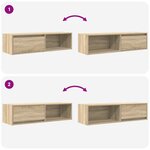 vidaXL Meuble TV chêne sonoma 100x31x25 5 cm bois d'ingénierie