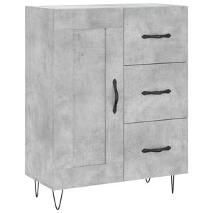 vidaXL Buffet gris béton 69 5x34x90 cm bois d'ingénierie