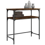 vidaXL Table console chêne fumé 75x35 5x75 cm bois d'ingénierie