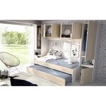 Lit gigogne enfant avec multiples rangements 90 x 190 cm