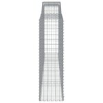 vidaXL Paniers à gabions arqués 9 Pièces 400x50x160/180 cm fer galvanisé
