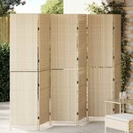vidaXL Paravent Pliant Manuel Beige 294 x 180 cm polyrotin
