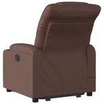 vidaXL Fauteuil inclinable de massage électrique marron similicuir