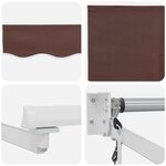 vidaXL Auvent rétractable électrique Marron 4 5 × 3 m