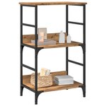 vidaXL Bibliothèque chêne artisanal 50x33x82 cm bois d'ingénierie