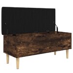 vidaXL Banc de rangement chêne fumé 102x42x46 cm bois d'ingénierie