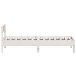 vidaXL Cadre de lit sans matelas blanc 100x200 cm bois de pin massif