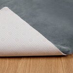 vidaXL Tapis en Fourrure Synthétique de Lapin Anthracite 200 x 200 cm