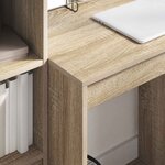 vidaXL Bureau avec tiroir avec étagère 2 Pièces Chêne Sonoma