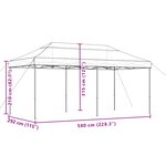 vidaXL Tente de fête 292 x 580 x 315 cm Taupe Tissu Oxford