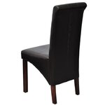 vidaXL Chaises à manger lot de 4 marron similicuir