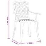 vidaXL Chaises de jardin lot de 6 fonte d'aluminium noir