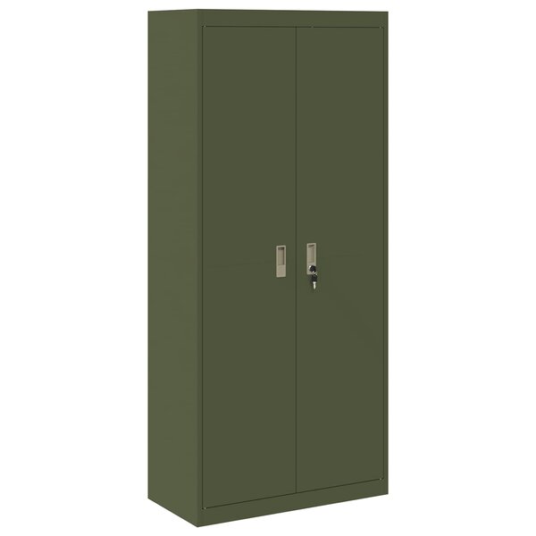 vidaXL Armoire de rangement 2 Pièces Vert olive 80 x 40 x 180 cm Acier