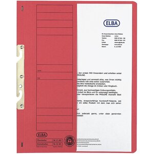 50 x chemises suspendues  classement administratif à crochet, en carton, rouge