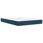 vidaXL Cadre de lit avec matelas Bleu 160 x 200 cm Velours
