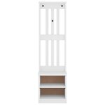 vidaXL Portemanteau SANDNES blanc 45x40x159 5 cm bois massif pin