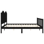 vidaXL Cadre de lit sans matelas noir 200x200 cm bois massif de pin