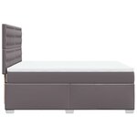 vidaXL Sommier à lattes de lit avec matelas Gris 140x190 cm Similicuir
