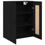 Meuble mural vidaXL en chêne noir 69 5x34x90 cm en bois d'ingénierie
