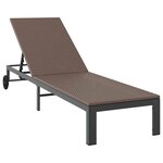 vidaXL Transat avec coussin 2 Pièces Marron 40 x 39 x 40.5cm polyrotin
