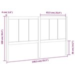 vidaXL Tête de lit 140 5x4x100 cm Bois massif de pin