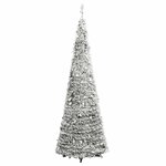 vidaXL Sapin de Noël artificiel escamotable avec neige floquée 100 LED
