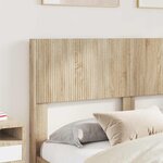vidaXL Cadre de lit avec rangement et tête de lit Chêne Sonoma