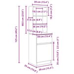 vidaXL Table de chevet chêne fumé 39x35x125 cm bois d'ingénierie