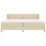 vidaXL Lit à Ressorts avec Matelas Crème 90x200 cm Tissu Crème