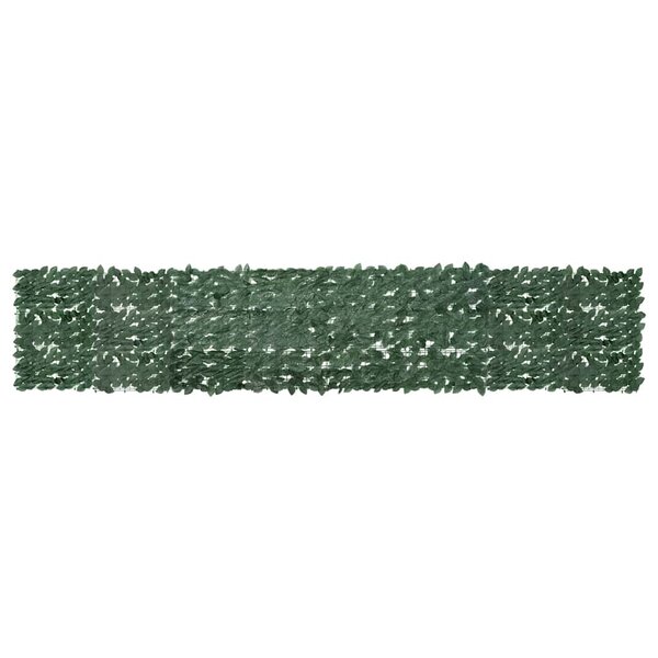 vidaXL Écran de balcon avec feuilles vert foncé 400x75 cm