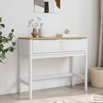 vidaXL Table console FLORO blanc 89 5x36 5x73 cm bois de pin massif