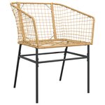 vidaXL Ensemble de 7 chaises de jardin en poly rotin marron