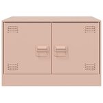 vidaXL Table basse rose 67x50x44 cm acier