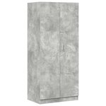 vidaXL Garde-robe Gris béton 80x52x180 cm Bois d’ingénierie