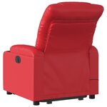 vidaXL Fauteuil inclinable de massage électrique rouge similicuir