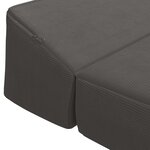 vidaXL Canapé-lit pliable Gris foncé 200 x 70 x 10 cm