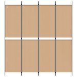vidaXL Paravent 4 panneaux Beige 200 x 220 cm Tissu